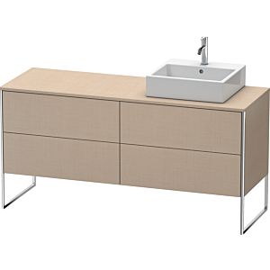Duravit XSquare Waschtisch-Unterschrank XS4924R7575 160x53,8x54,8cm, 4 Auszüge, rechts, Leinen