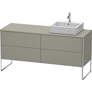 Duravit XSquare Waschtisch-Unterschrank XS4924R9292 160x53,8x54,8cm, 4 Auszüge, rechts, Steingrau seidenmatt