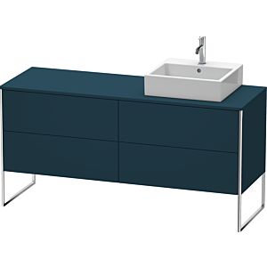 Duravit XSquare Waschtisch-Unterschrank XS4924R9898 160x53,8x54,8cm, 4 Auszüge, rechts, Nachtblau seidenmatt
