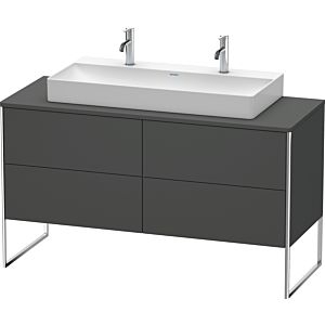 Duravit XSquare Waschtisch-Unterschrank XS4925M4949 140x53,8x54,8cm, 4 Schubkästen, Graphit matt