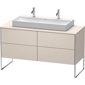 Duravit XSquare Waschtisch-Unterschrank XS4925M9191 140x53,8x54,8cm, 4 Schubkästen, Taupe