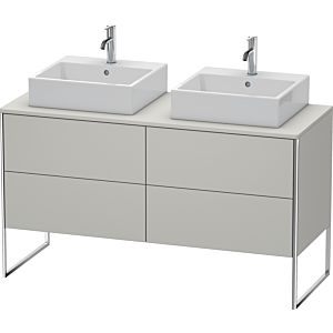 Duravit XSquare Waschtisch-Unterschrank XS4926B0707 140x53,8x54,8cm, 4 Auszüge, beidseitig, Betongrau matt