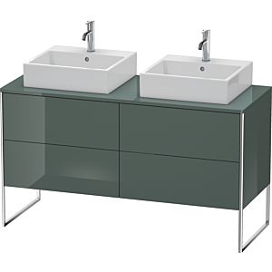 Duravit XSquare Waschtisch-Unterschrank XS4926B3838 140x53,8x54,8cm, 4 Auszüge, beidseitig, Dolomiti Grey hochglanz