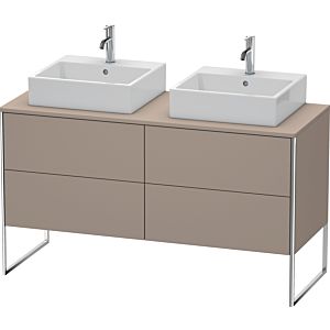 Duravit XSquare Waschtisch-Unterschrank XS4926B4343 140x53,8x54,8cm, 4 Auszüge, beidseitig, Basalt matt