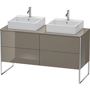 Duravit XSquare Duravit XS4926B8989 140x53.8x54.8cm, 4 coulissants, des deux côtés, gris flanelle brillant