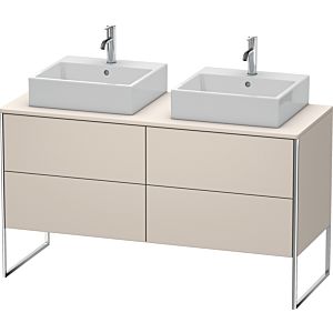 Duravit XSquare Waschtisch-Unterschrank XS4926B9191 140x53,8x54,8cm, 4 Auszüge, beidseitig, Taupe