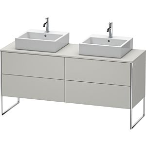 Duravit XSquare Waschtisch-Unterschrank XS4927B0707 160x53,8x54,8cm, 4 Auszüge, beidseitig, Betongrau matt