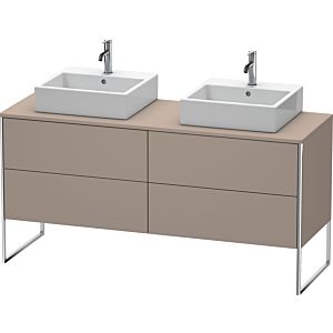 Duravit XSquare Waschtisch-Unterschrank XS4927B4343 160x53,8x54,8cm, 4 Auszüge, beidseitig, Basalt matt