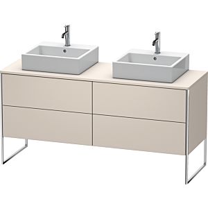 Duravit XSquare Waschtisch-Unterschrank XS4927B9191 160x53,8x54,8cm, 4 Auszüge, beidseitig, Taupe