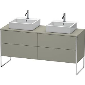 Duravit XSquare Duravit XS4927B9292 160x53.8x54.8cm, 4 coulissants, des deux côtés, gris pierre satiné mat