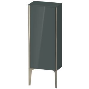 Duravit XViu Halbhochschrank XV1305LB138 40x24x89cm, champagner matt, Tür links, dolomiti grey hochglanz