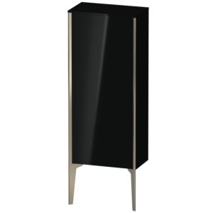 XViu Duravit high cabinet XV1305LB140 40x24x89cm, matt champagne, door on the left, high-gloss black