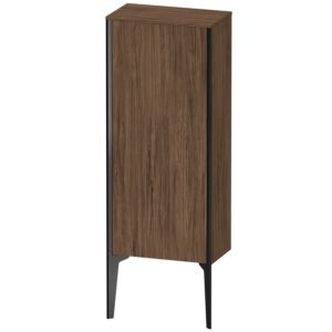 XViu Duravit 40x24x89cm de XV1305LB221 haute armoire, noir mat, porte à gauche, noyer foncé