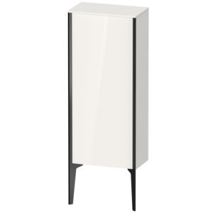XViu Duravit high cabinet XV1305LB222 40x24x89cm, matt black, door on the left, high-gloss white