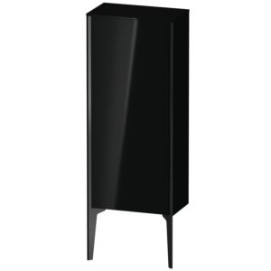 XViu Duravit high cabinet XV1305LB240 40x24x89cm, matt black, door on the left, high-gloss black