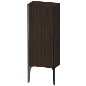XViu Duravit 40x24x89cm de XV1305LB269 haute armoire, noir mat, porte à gauche, noyer brossé