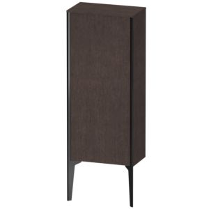 XViu Duravit high cabinet XV1305LB272 40x24x89cm, matt black, door on the left, brushed dark oak