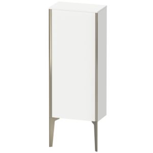XViu Duravit 40x24x89cm de XV1305RB118 haute armoire, champagne mat, porte à droite, blanc mat