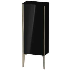 XViu Duravit high cabinet XV1305RB140 40x24x89cm, matt champagne, door on the right, high-gloss black