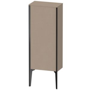 XViu Duravit 40x24x89cm de XV1305RB275 haute armoire, noir mat, porte à droite, linge