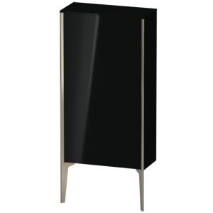 XViu Duravit 50x24x89cm de XV1306LB140 haute armoire, champagne mat, porte à gauche, noir brillant