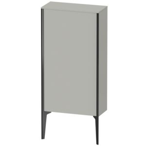 XViu Duravit 50x24x89cm de XV1306LB207 haute armoire, noir mat, porte à gauche, gris béton mat