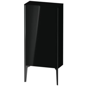 XViu Duravit 50x24x89cm de XV1306LB240 haute armoire, noir mat, porte à gauche, noir brillant