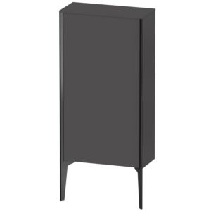 XViu Duravit 50x24x89cm de XV1306LB249 haute armoire, noir mat, porte sur la gauche, le graphite mat