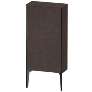 XViu Duravit 50x24x89cm de XV1306LB272 haute armoire, noir mat, porte à gauche, brossé chêne foncé