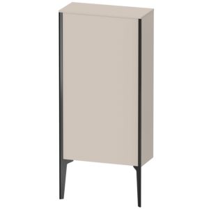 Duravit XViu Halbhochschrank XV1306LB291 50x24x89cm, schwarz matt, Tür links, taupe matt