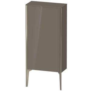 XViu Duravit high cabinet XV1306RB189 50x24x89cm, matt champagne, door on the right, flannel gray high gloss