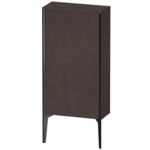 Duravit XViu Halbhochschrank XV1306RB272 50x24x89cm, schwarz matt, Tür rechts, eiche dunkel gebürstet