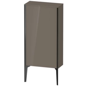 XViu Duravit high cabinet XV1306RB289 50x24x89cm, matt black, door on the right, flannel gray high gloss