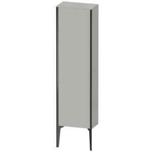 XViu Duravit high cabinet XV1315LB207 40x24x133cm, matt black, door on the left, matt concrete gray