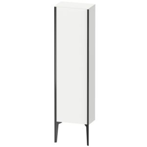 XViu Duravit high cabinet XV1315LB218 40x24x133cm, matt black, door on the left, matt white