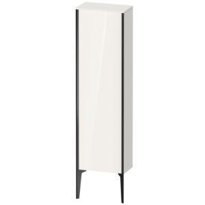 XViu Duravit 40x24x133cm de XV1315LB222 haute armoire, noir mat, porte à gauche, blanc haute brillance