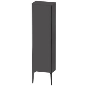 XViu Duravit high cabinet XV1315LB249 40x24x133cm, matt black, door on the left, matt graphite