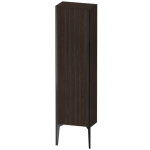 XViu Duravit high cabinet XV1315LB269 40x24x133cm, matt black, door on the left, brushed walnut