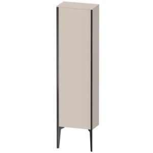 XViu Duravit 40x24x133cm de XV1315LB291 haute armoire, noir mat, porte à gauche, mat couleur taupe