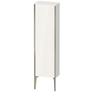 XViu Duravit 40x24x133cm de XV1315RB122 haute armoire, champagne mat, porte à droite, blanc haute brillance