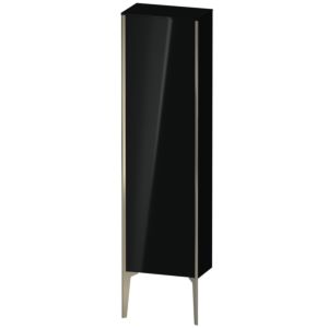 XViu Duravit high cabinet XV1315RB140 40x24x133cm, matt champagne, door on the right, high-gloss black