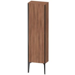 XViu Duravit high cabinet XV1315RB279 40x24x133cm, matt black, door on the right, natural walnut
