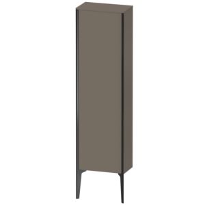 XViu Duravit 40x24x133cm de XV1315RB290 haute armoire, noir mat, porte à droite, gris mat flanelle soie