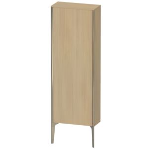 XViu Duravit high cabinet XV1316LB171 50x24x133cm, matt champagne, door on the left, mediterranean oak