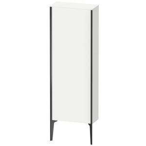 XViu Duravit tall cabinet XV1316LB218 50x133x24cm, 2000 door, matt black, hinged left, matt white