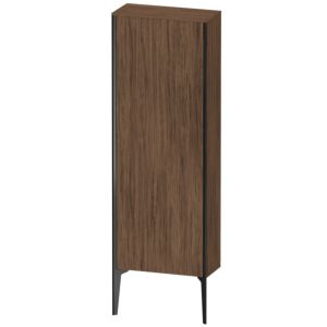 XViu Duravit high cabinet XV1316LB221 50x133x24cm, 2000 door, matt black, hinged on the left, dark walnut