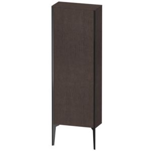 Duravit XViu Halbhochschrank XV1316LB272 50x133x24cm, 1 Tür, schwarz matt, Anschlag links, eiche dunkel gebürstet