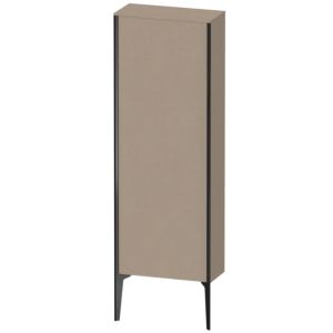 XViu Duravit high cabinet XV1316LB275 50x133x24cm, 2000 door, matt black, hinged on the left, linen