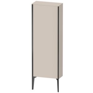 XViu Duravit high cabinet XV1316LB291 50x133x24cm, 2000 door, matt black, hinged left, matt taupe