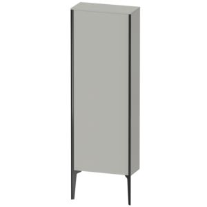XViu Duravit high cabinet XV1316RB207 50x133x24cm, 2000 door, matt black, stop on the right, matt concrete gray